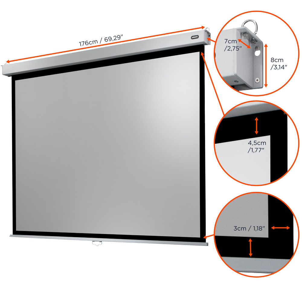 celexon Leinwand Rollo Professional Plus 160 x 120 cm