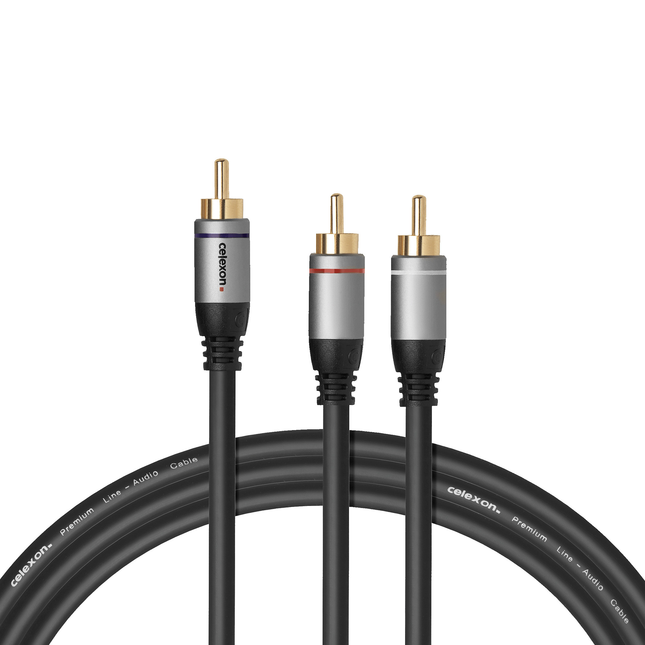 celexon Cinch auf 2x Cinch Audiokabel 2,0m - Professional Line
