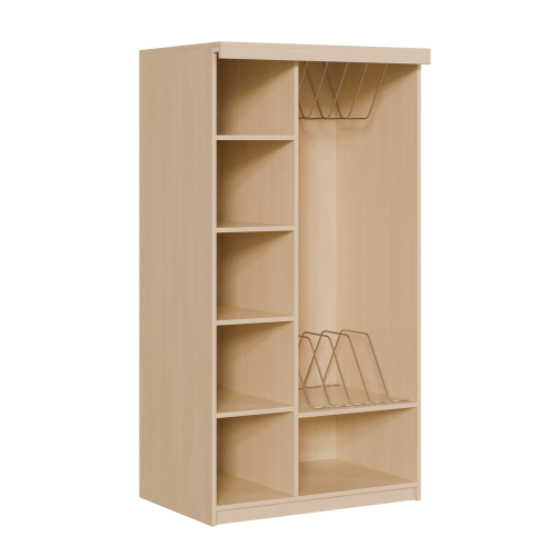 Liegepolsterregal für 130-150 cm lange Polster, mit Fächern B/H/T: 100x190x72 cm, für bis zu 6 Matratzen, Bettwäschefächer, in Korpusbauweise