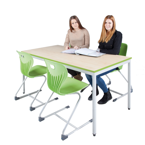 Tisch "Classic" mit Quadratprofilrohrgestell B/H/T: 120x72x60 cm, Tischplatte Melaminharz- beschichtete Spanplatte