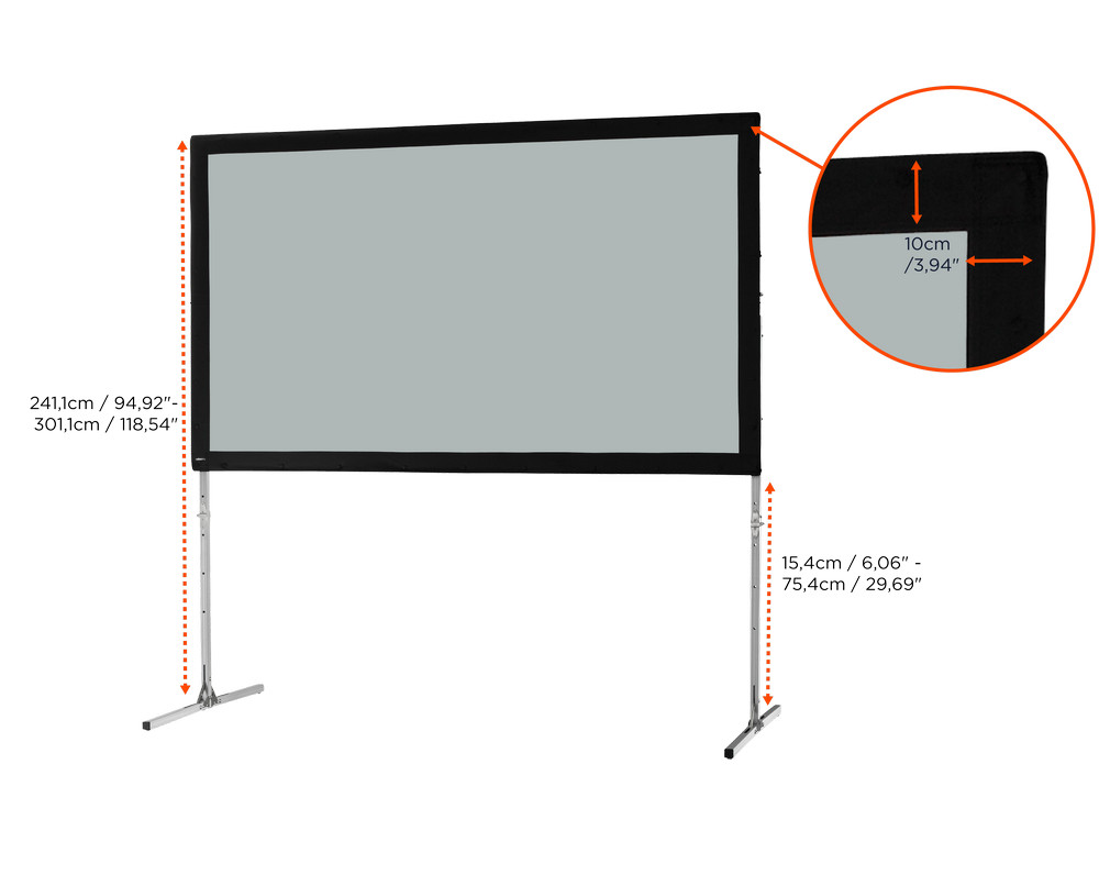 celexon Faltrahmen Leinwand Mobil Expert 366 x 206cm, Rückprojektion
