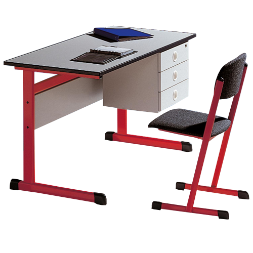 Lehrertisch, Schichtstoff, Schub rechts B/H: 130x55 cm