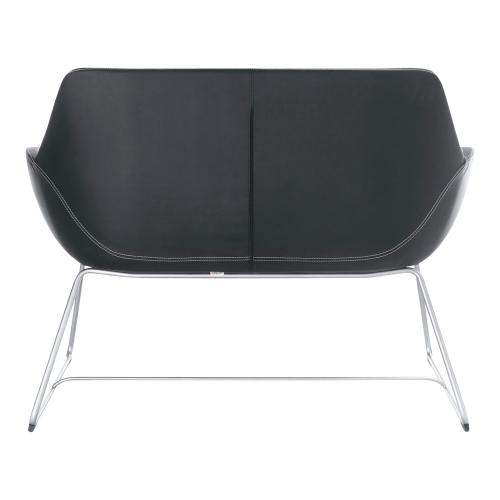 2-Sitzer Nele, mit Kufengestell B/H/T: 117x85x62 cm, Gestellfarbe: Weißaluminium, Bezug wählbar