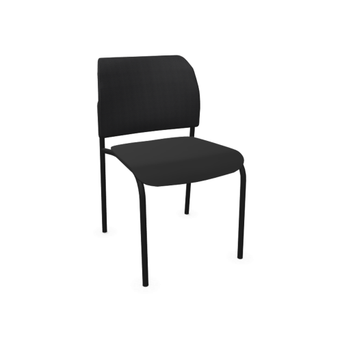 Stuhl ANABELLE mit Netzrücken B/H/T: 47x82x57 cm, Kunststoffsitz, ohne Armlehne, Gestellfarbe schwarz, Kunststoff schwarz