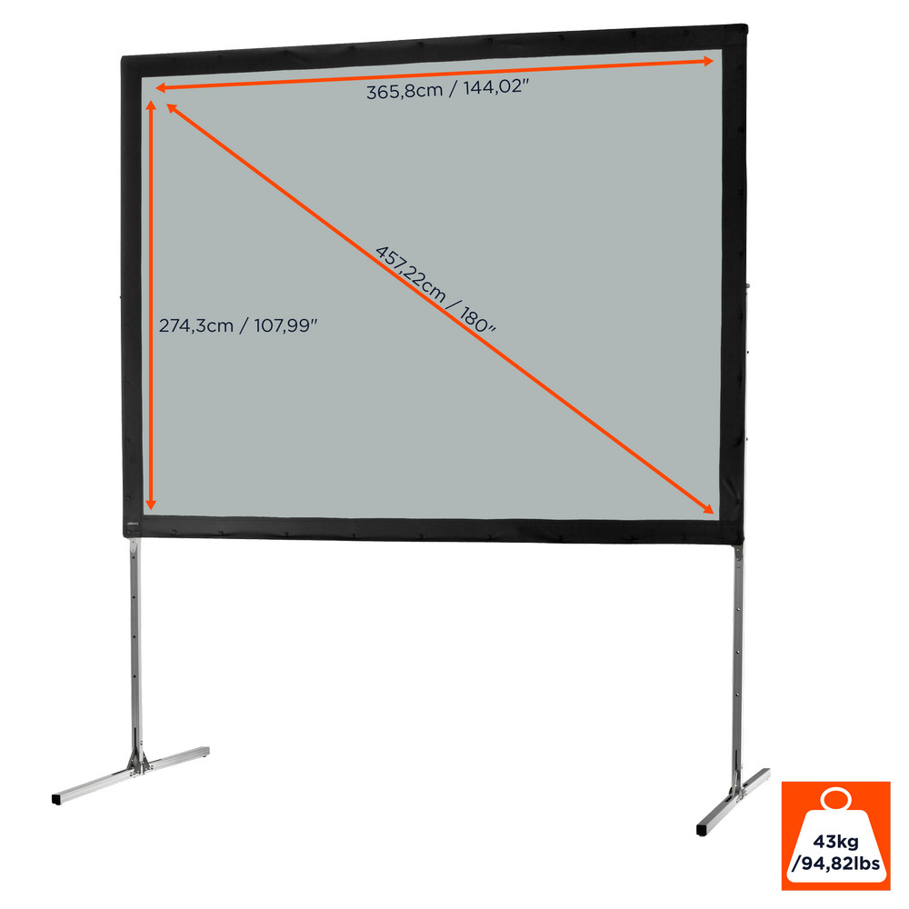 celexon Faltrahmen Leinwand Mobil Expert 366 x 274cm, Rückprojektion