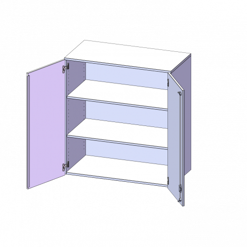 Aufsatzschrank, 3 Ordnerhöhen - Serie evo180 B/H/T: 100x108x60 cm, 2 Türen, abschließbar