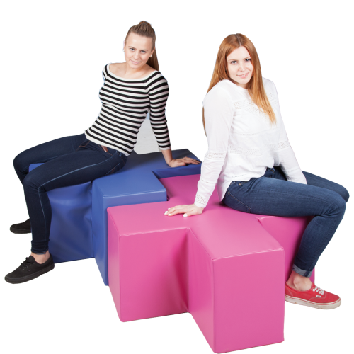 Sitzelement PLUS, Hocker, Bezug Kunstleder B/H/T: 90x30x90 cm