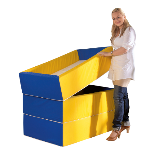stapelbares Schaumstoffkinderbett B/H/T: 64x25x114 cm, mit Aussparung, Kunstleder