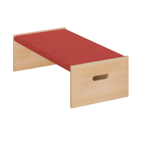 Spielpodest "offenes Rechteck", mit Teppichbelag B/H/T: 78x24x39 cm, Podest als stabile Multiplexkonstruktion, "offenes Rechteck"