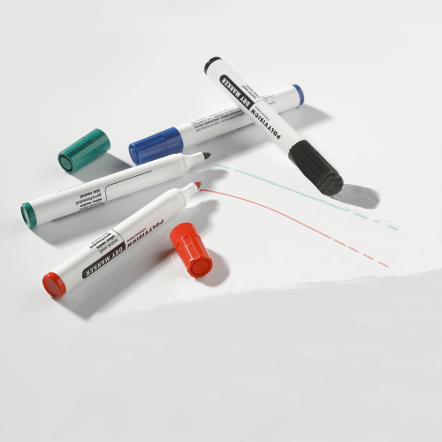 Whiteboardstifte Whiteboardmarker im 4er-Set, in schwarz, grün, rot, blau trocken abwischbar, non-permanent