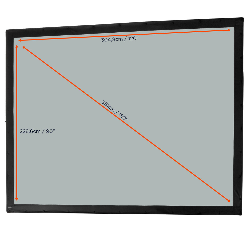 celexon Tuch für Faltrahmen Mobil Expert - 305 x 229 cm Rückprojektion