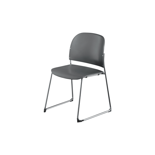 Stuhl STUDIO Gestell Chrom, ohne Armlehnen, Blau