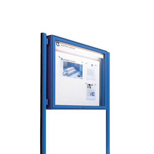 Aluvitrine Modell W9 mit Flanellstoff B/H/T: 107x107x6,5 cm, Einsatzbereich Innen