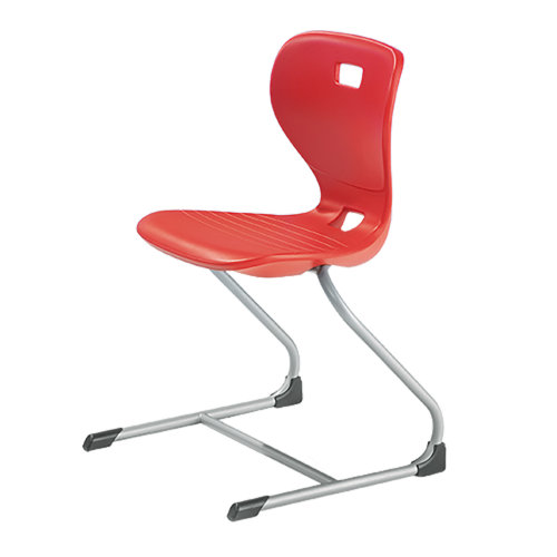 Ergostar Freischwinger Schulstuhl Sitzschalenfarbe wählbar, Sitzhöhe wählbar