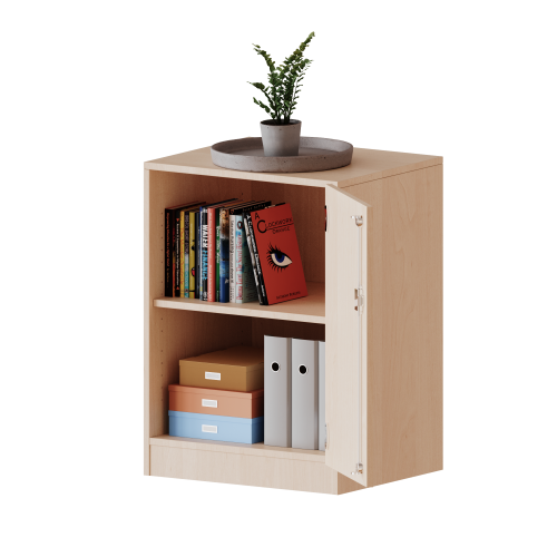 Schrank, 2 Ordnerhöhen - Serie evo180 Breite 60 cm, Gesamthöhe 82 cm, 1 Tür, abschließbar