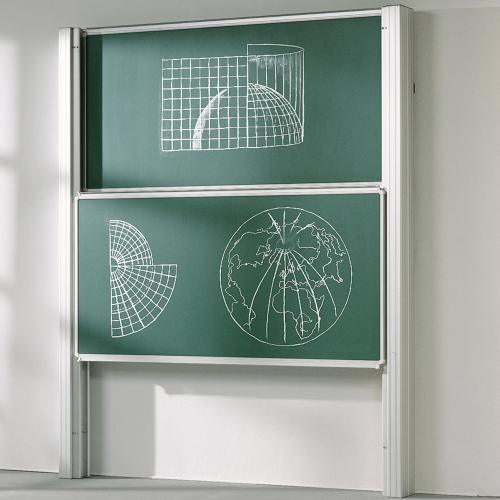 Zwei flächige Pylonentafel aus Stahl, Serie PY2 ST, grün B/H: 200x100 cm
