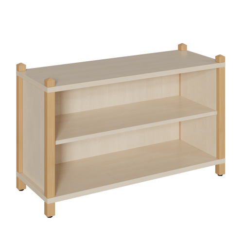 Stollen-Regal mit 2 Fächern B/H/T: 56 x 60 x 40 cm, Regal mit 1 verstellbaren Einlegeboden bzw. 2 Fächern, 3seitig geschlossen
