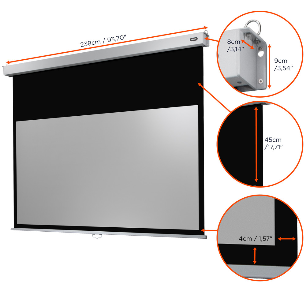 celexon Leinwand Rollo Professional Plus 220 x 137 cm