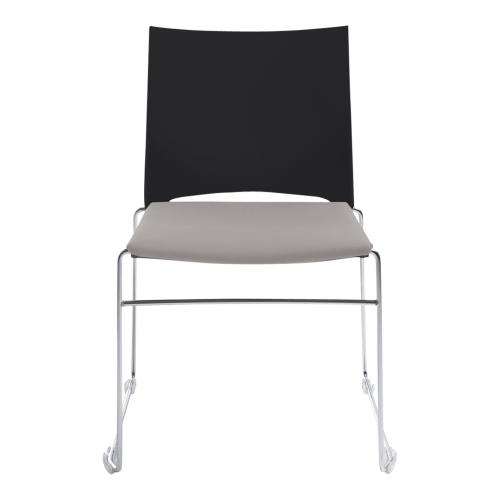 Stuhl DIANE mit Gestell in Schwarz, Stoffgruppe C1/C2 (Stoff)