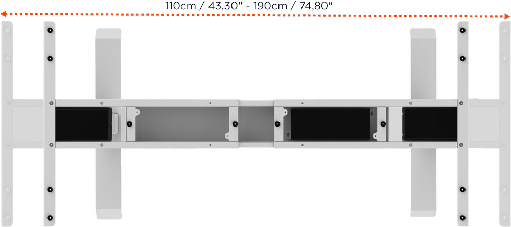 celexon elektrisch höhenverstellbarer Schreibtisch Professional eAdjust-58123 - weiß, inkl. Tischplatte 125 x 75 cm