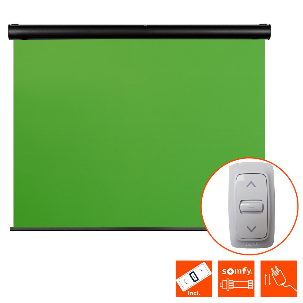 celexon Motor Chroma Key Green Screen 300 x 225 cm