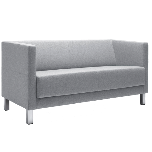 SIT!Box - 3er Sofa mit Armlehne B/H/T: 150x71x68 cm, Sitzhöhe: 44 cm, Kufengestell in chrom, Bezug Kunstleder