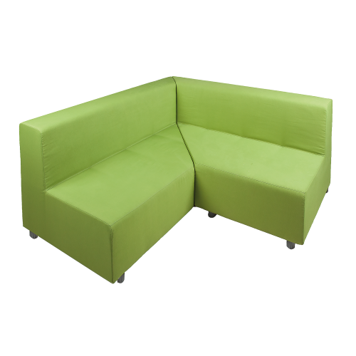 Sofa mit Lehne, Stoffbezug, Sitzhöhe 39 cm Sitzecke, B/H/T: 138x69x72 cm, Stoff schwer entflammbar