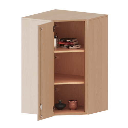 Innenecke Aufsatzschrank, 3 Ordnerhöhen - Serie evo180 B/H/T: 70x108x70 cm, Für 40 cm tiefe Schrankwände, Tür öffnet nach links
