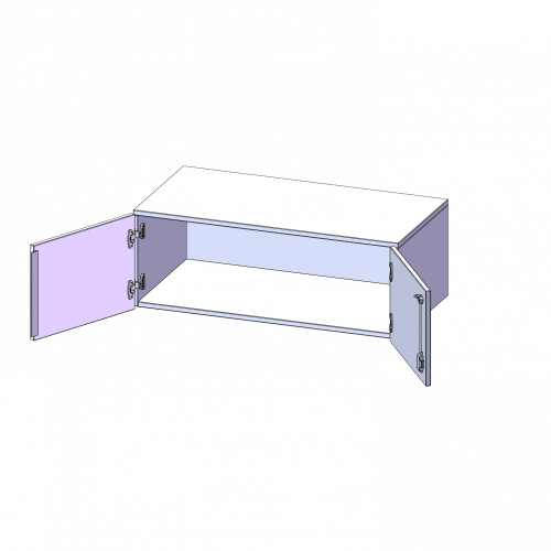 Aufsatzschrank, 1 Ordnerhöhe - Serie evo180 B/H/T: 100x36x50 cm, 2 Türen, abschließbar