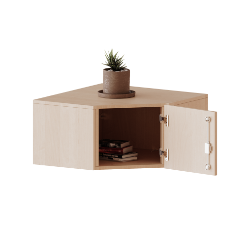 Innenecke Aufsatzschrank, 1 Ordnerhöhe - Serie evo180 B/H/T: 70x36x70 cm, Für 40 cm tiefe Schrankwände, Tür öffnet nach rechts