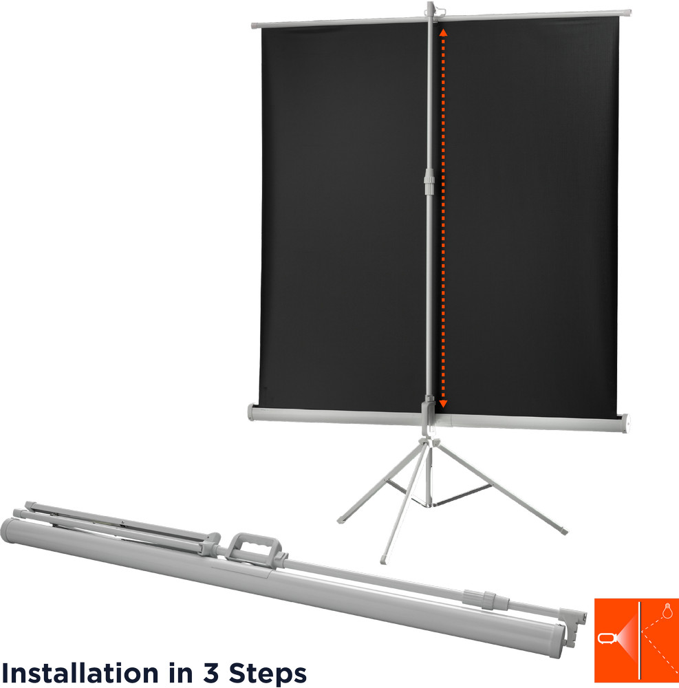 celexon Stativleinwand Economy 184 x 184 cm - White Edition