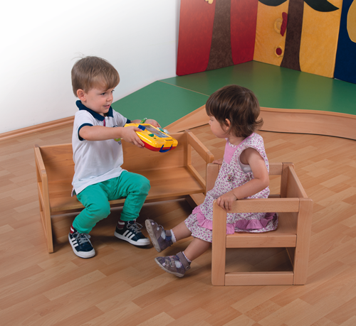 Verwandlungsstuhl B/H/T: 35x35x35 cm, SH: 15, 22 und 34 cm