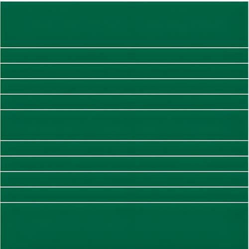Lineatur 11 gelbe Lineatur auf grüner Tafel, Notenlinien: 2,5:2,5:2,5:2,5 cm, bis zu einer Tafelflächengröße von 200x100 cm. Preis pro m²