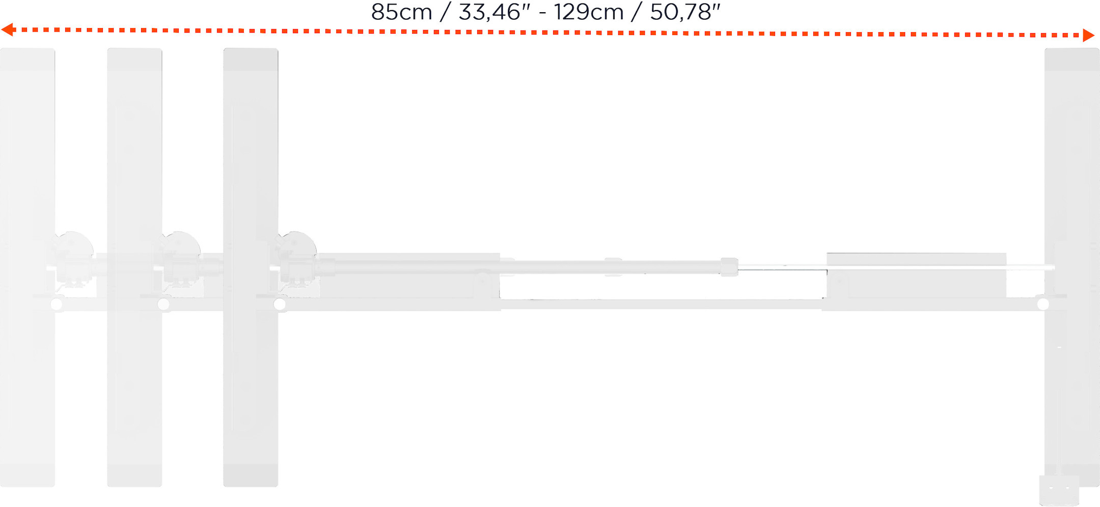celexon elektrisch höhenverstellbarer Schreibtisch Economy eAdjust-71121 - weiß, inkl. Tischplatte 125 x 75 cm