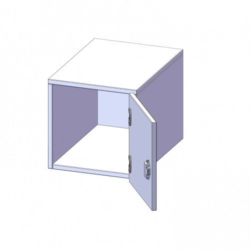 Aufsatzschrank für ErgoTray Serie, 1 Ordnerhöhe - Serie evo180 B/H/T: 36,1x36x60 cm, 1 Tür, Tür öffnet rechts