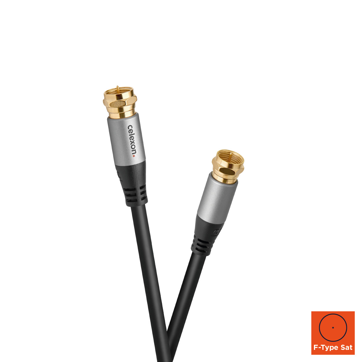 celexon F-Stecker Sat Antennenkabel 10,0m - Professional Line