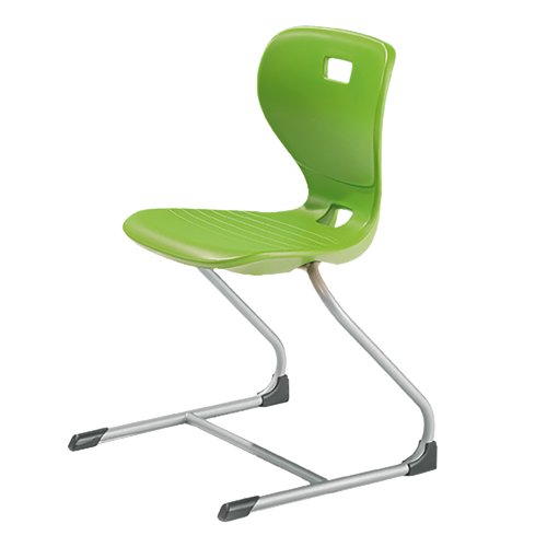 Ergostar Freischwinger Schulstuhl Sitzschalenfarbe Limonengrün, Sitzhöhe 51 cm