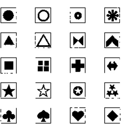 Reihe eines einzigen Symbols 30 Stück