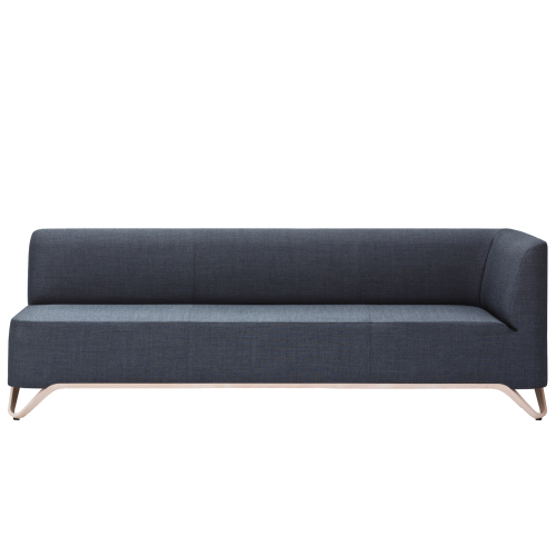 BOXIT 3er-Sofa, mit Armlehne, Gestell: schwarz B/H/T: 205x74x75 cm, Sitzhöhe 43 cm, Stofffarbe wählbar, Armlehne rechts