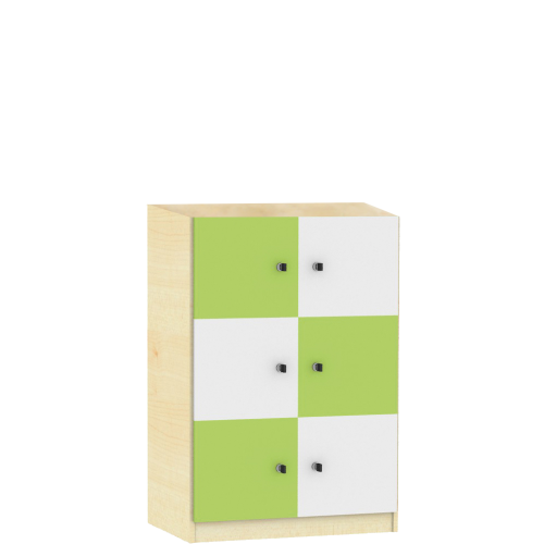 Schließfachschrank Serie SFS, zweireihig B/H/T: 80x120x50 cm, 2x3 Fächer