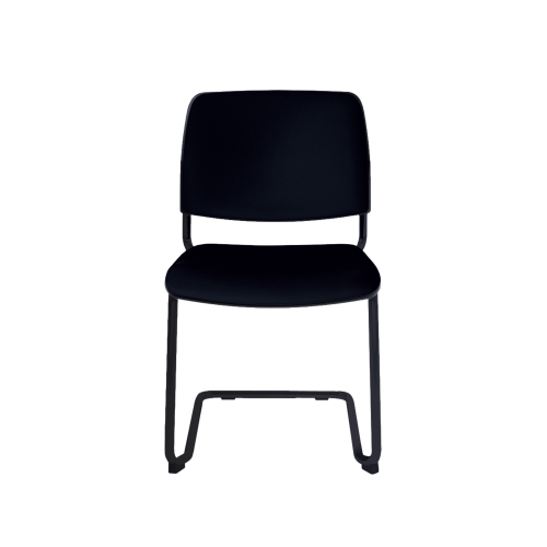 Stuhl ANABELLE mit Sitz- und Rückenpolsterung B/H/T: 48x82x52 cm, ohne Armlehne, Gestellfarbe schwarz, Stoffgruppe C3 (schwer entflammbar)