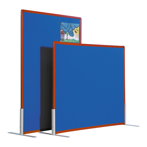 Stofftafel blau B/H: 80x120 cm, doppelseitig, incl.2 Ständer, Rahmen grün