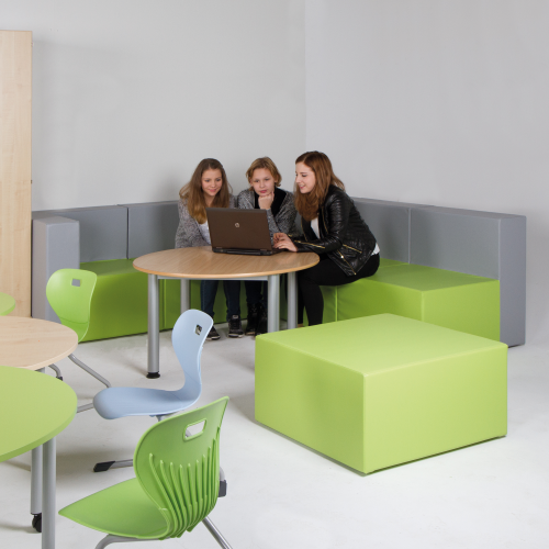CUBE "Big Sofa" Set bestehend aus 6 Teilen, schwer entflammbar B/H/T: 225 x 75/40 x 75 cm, Sitzhöhe 40cm, Kunstleder & Polster schwer entflammbar