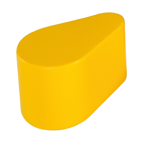 Sitzhocker "Tropfen" B/T: 60 x 37 cm, SH: 40 cm, mit Kunstlederbezug