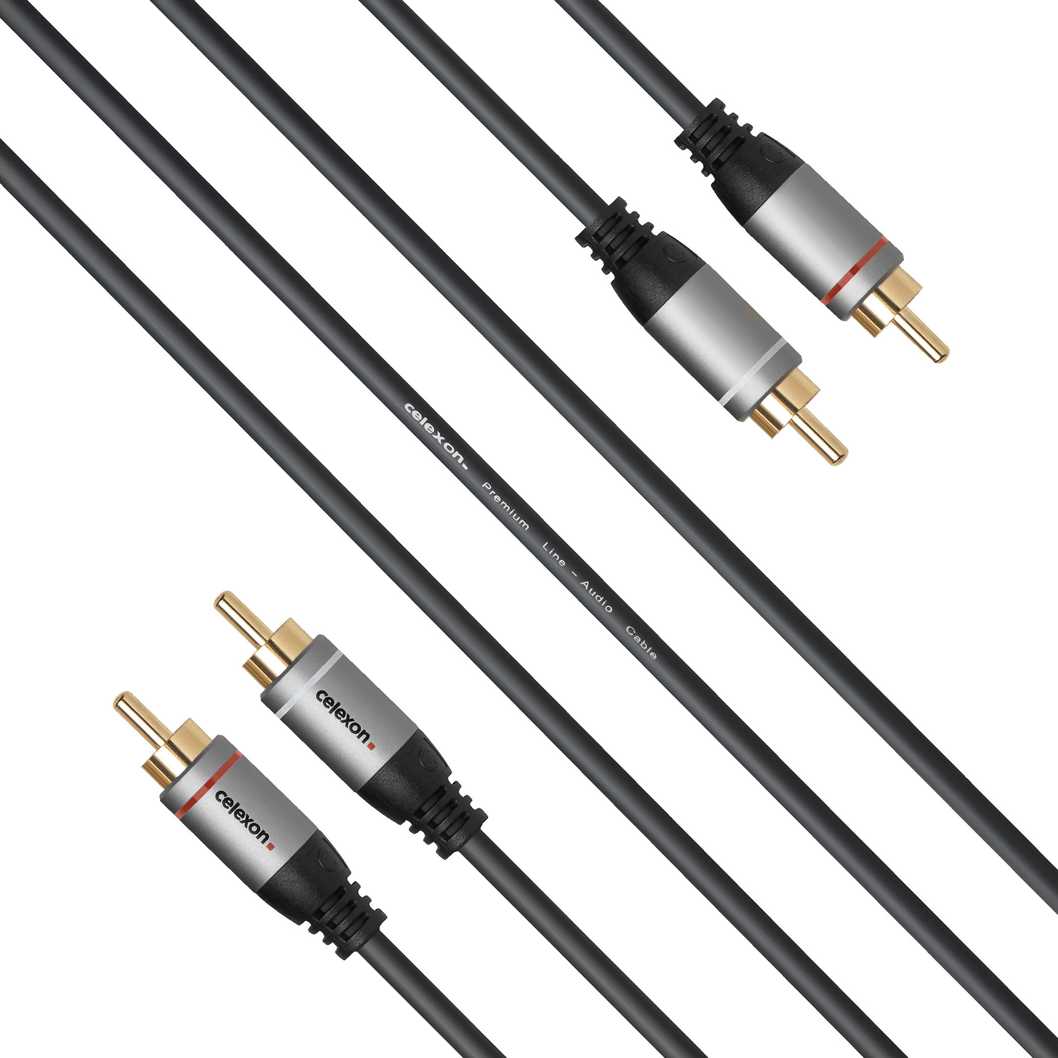 celexon 2x Cinch Stereo Audiokabel 7,5m - Professional Line