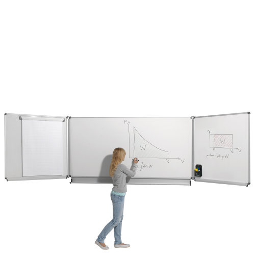Whiteboard Wandklapptafel aus Stahl, Serie KLST, weiß Verschiedene Größen, Farben und Lineaturen erhältlich