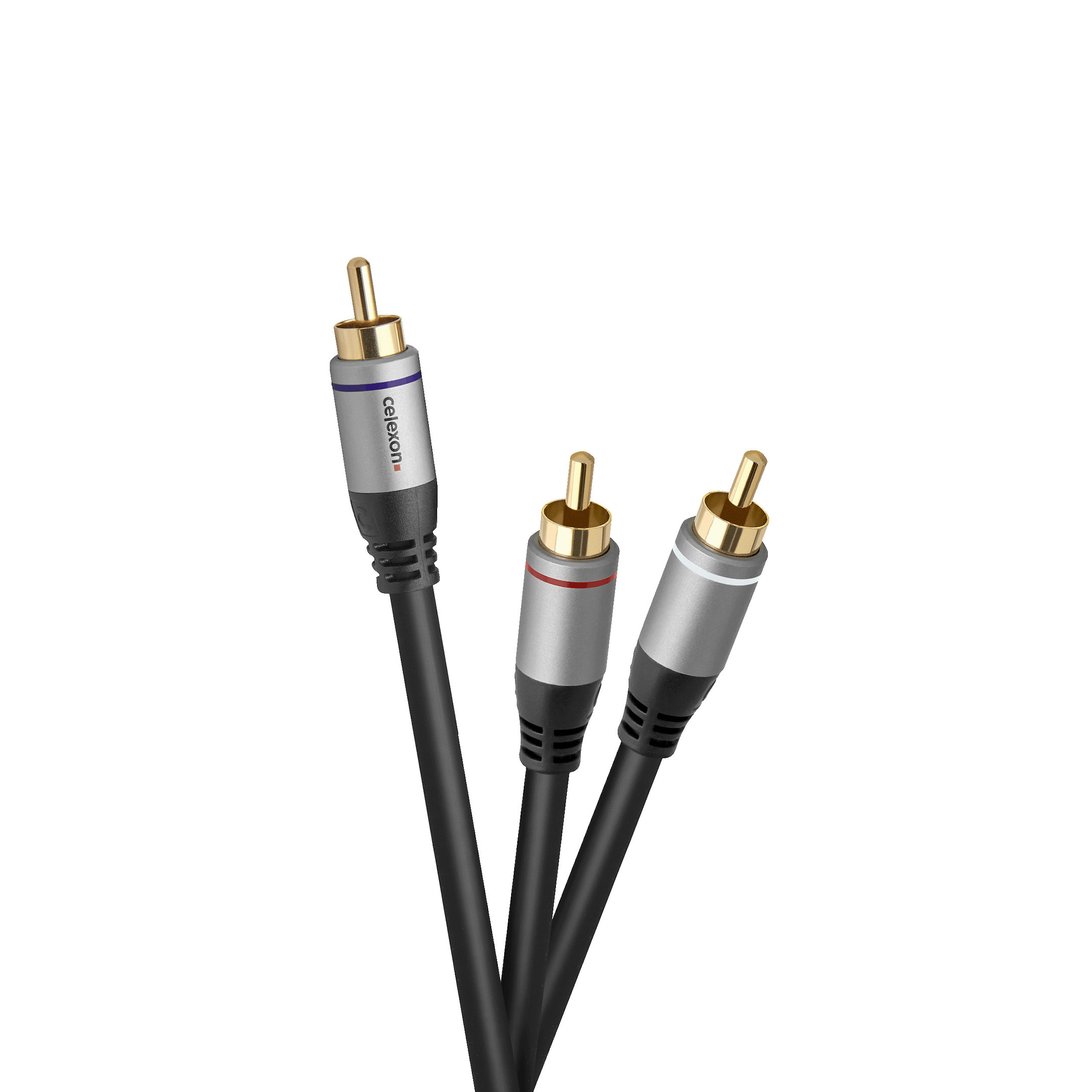 celexon Cinch auf 2x Cinch Audiokabel 5,0m - Professional Line