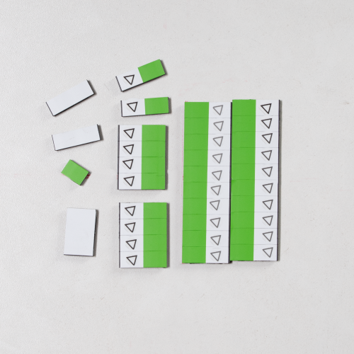 Satz Magnete - Kippmagnete mit Symbol für Lehrpersonen 10x30 Maße Magnet B/H/T: 10x30x3 mm, Satz bestehend aus 34 Magneten