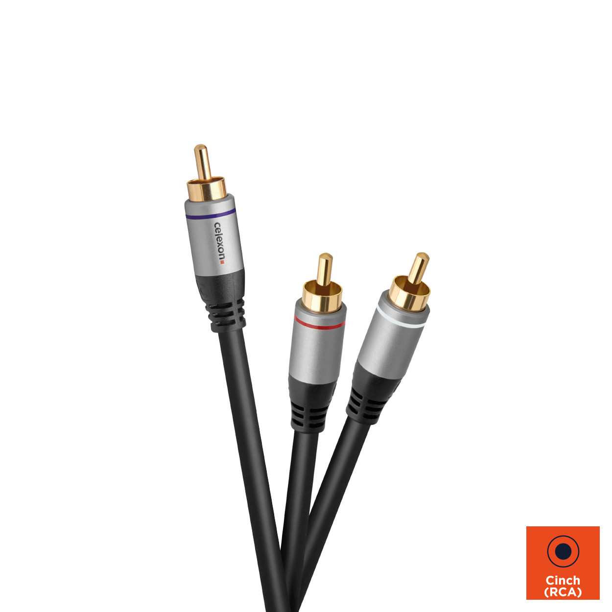 celexon Cinch auf 2x Cinch Audiokabel 1,5m - Professional Line