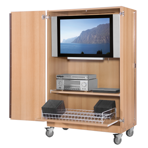 Zweitüriger TV-Wagen mit 1 Einlegeboden B/H/T: 96x147x60 cm